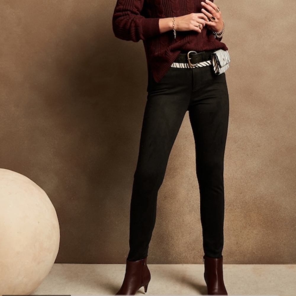 NWT banana republic high rise vegan suede skinny jean